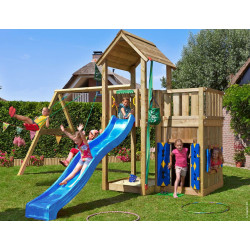 Hřiště Jungle Mansion se skluzavkou, modulem Playhouse a houpačkami 2-Swing Frame 2.0