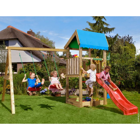 Hřiště Jungle Home  se skluzavkou a modulem 2-Swing Frame 2.0